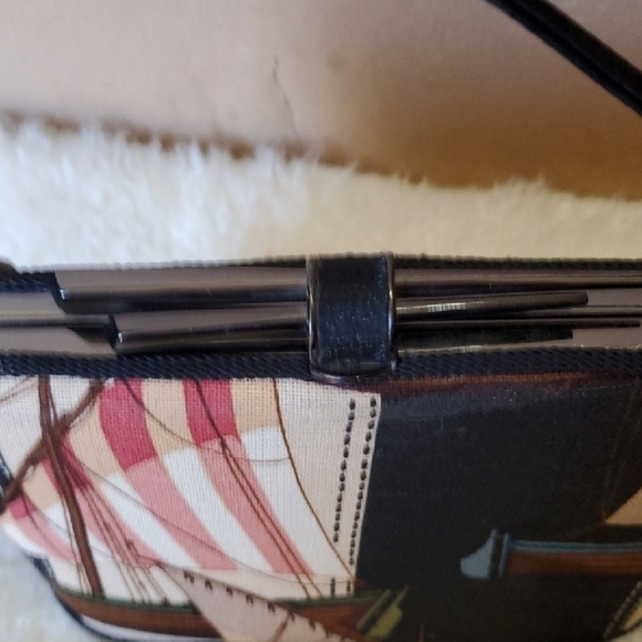 Moo Roo Black and Tan Mini Bag with Patchwork Design and Structured Shape - Picture 8 of 15